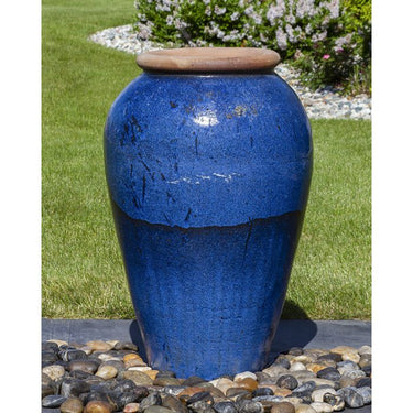 Tuscany FNT3911 Ceramic Triple Vase Complete Fountain Kit Vase Fountain Blue Thumb